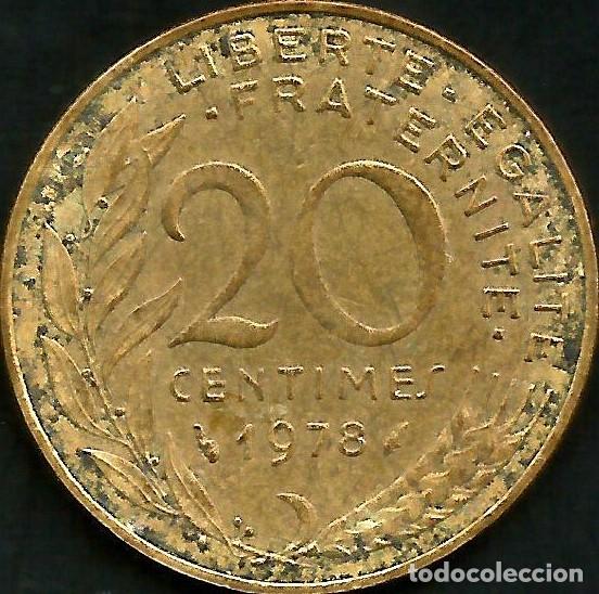 Monedas antiguas de Europa: FRANCIA 1978 - 20 CENTIMES - KM 930 - CIRCULADA
