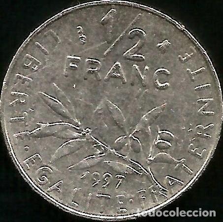 Monedas antiguas de Europa: FRANCIA 1997 - 1/2 FRANC - KM 931.1 - CIRCULADA