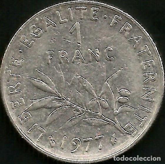 Monedas antiguas de Europa: FRANCIA 1977 - 1 FRANC - KM 925.1 - CIRCULADA