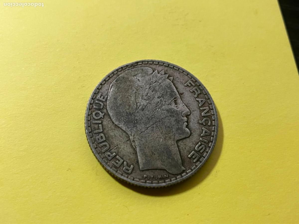Monedas antiguas de Europa: Moneda plata Francia - 10 francos 1934
