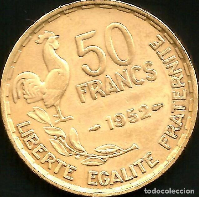 Monedas antiguas de Europa: FRANCIA 1952 - 50 FRANCS - KM 918.1 - CIRCULADA EBC+