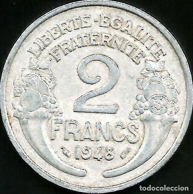 Monedas antiguas de Europa: FRANCIA 1948 - 2 FRANCS - KM 886a.1 - CIRCULADA