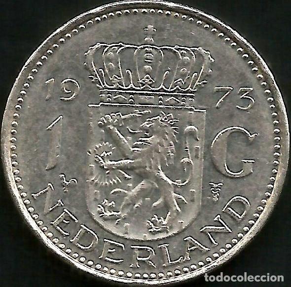 Monedas antiguas de Europa: HOLANDA 1973 - 1 GULDEN - KM 184a - CIRCULADA