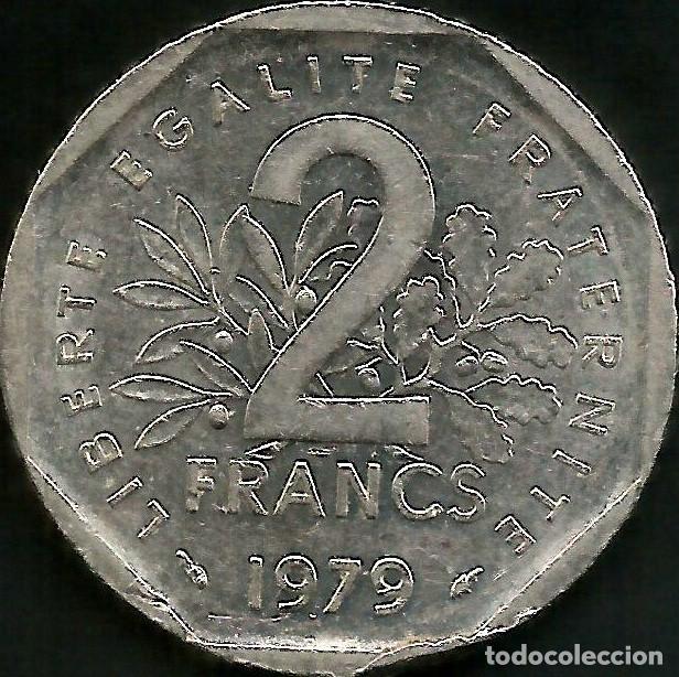 Monedas antiguas de Europa: FRANCIA 1979 - 2 FRANCS - KM 942.1 - CIRCULADA