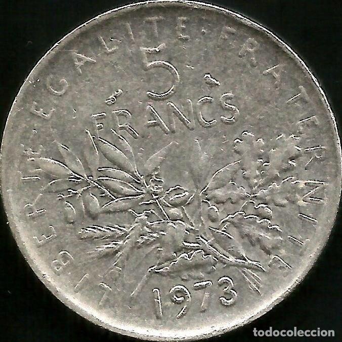 Monedas antiguas de Europa: FRANCIA 1973 - 5 FRANCS - KM 926a.1 - CIRCULADA