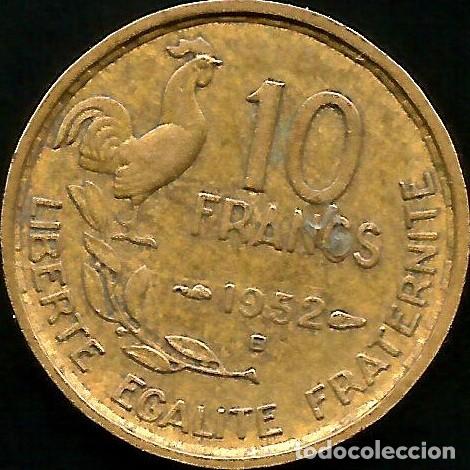 Monedas antiguas de Europa: FRANCIA 1952 - CECA B - 10 FRANCS - KM 915.2 - CIRCULADA