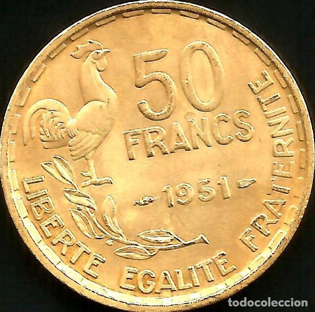 Monedas antiguas de Europa: FRANCIA 1951 - 50 FRANCS - KM 918.1 - CIRCULADA EBC+