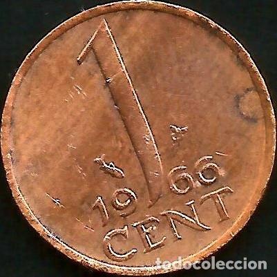 Monedas antiguas de Europa: HOLANDA 1966 - 1 CENT - KM 180 - CIRCULADA