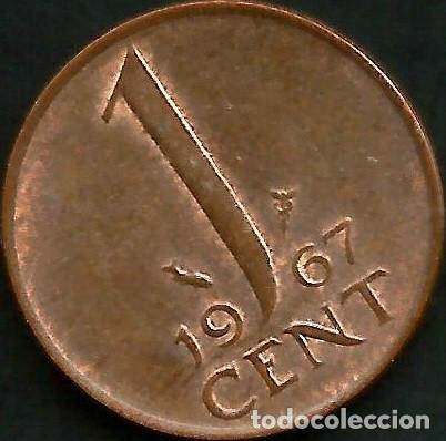 Monedas antiguas de Europa: HOLANDA 1967 - 1 CENT - KM 180 - CIRCULADA