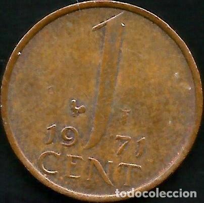 Monedas antiguas de Europa: HOLANDA 1971 - 1 CENT - KM 180 - CIRCULADA