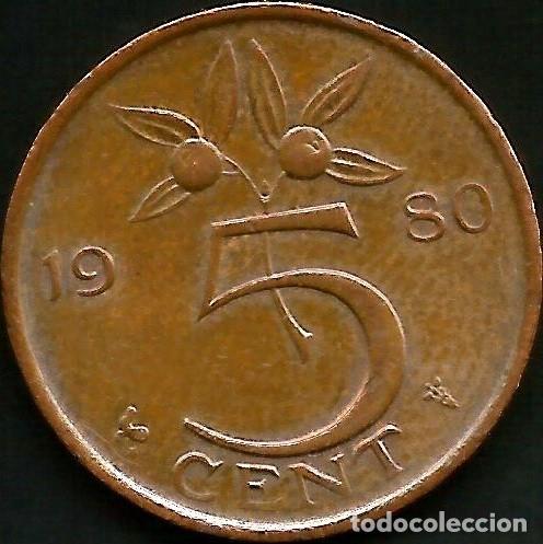 Monedas antiguas de Europa: HOLANDA 1980 - 5 CENTS - KM 181 - CIRCULADA