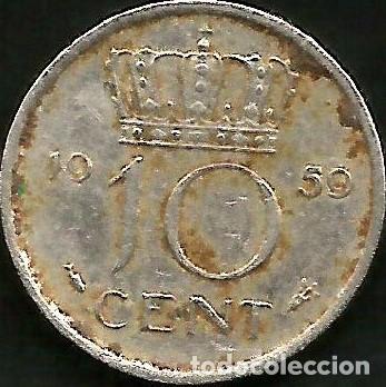 Monedas antiguas de Europa: HOLANDA 1959 - 10 CENT - KM 182 - CIRCULADA