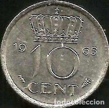 Monedas antiguas de Europa: HOLANDA 1965 - 10 CENT - KM 182 - CIRCULADA - Foto 1