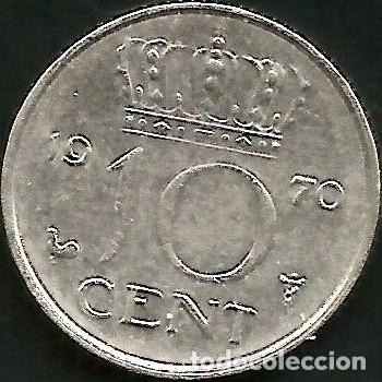 Monedas antiguas de Europa: HOLANDA 1970 - 10 CENT - KM 182 - CIRCULADA