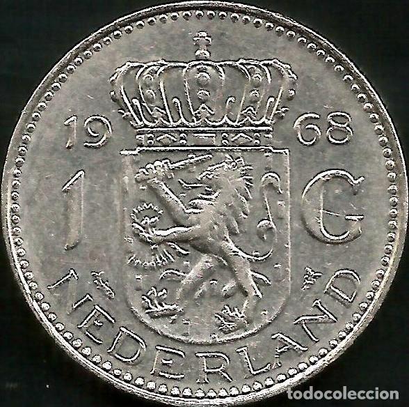 Monedas antiguas de Europa: HOLANDA 1968 - 1 GULDEN - KM 184a - CIRCULADA