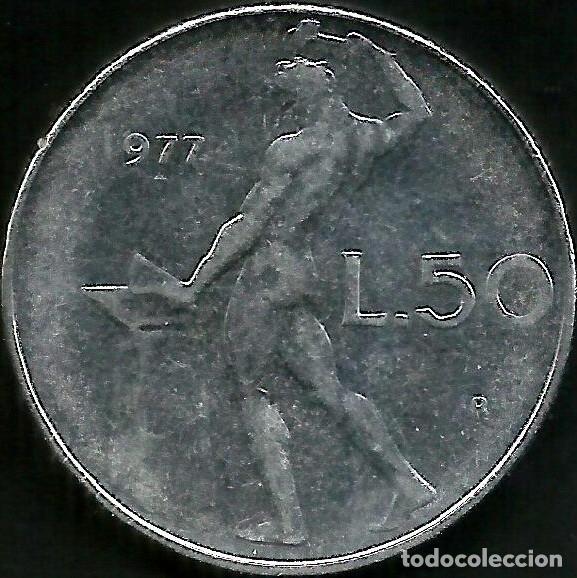 Monedas antiguas de Europa: ITALIA 1977 - 50 LIRE - KM 95.1 - CIRCULADA