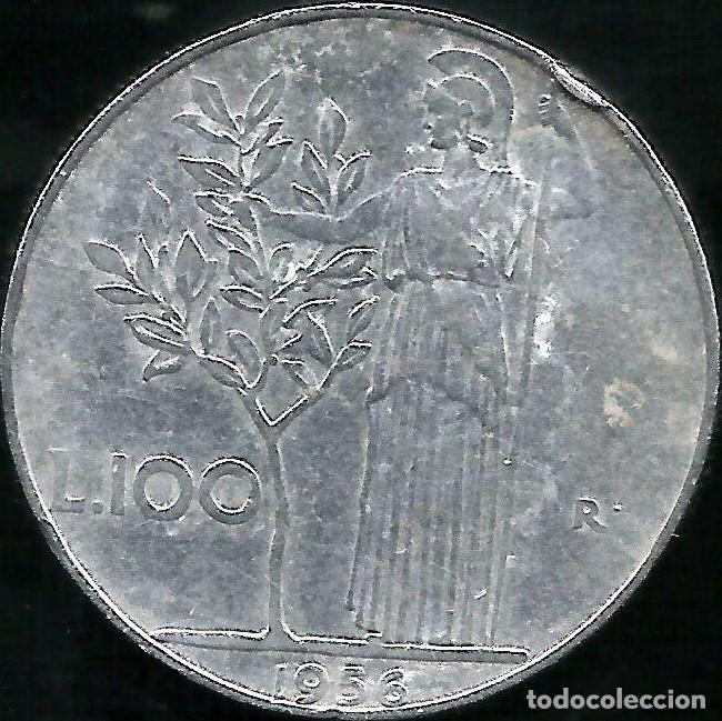 Monedas antiguas de Europa: ITALIA 1956 - 100 LIRE - KM 96.1 - CIRCULADA