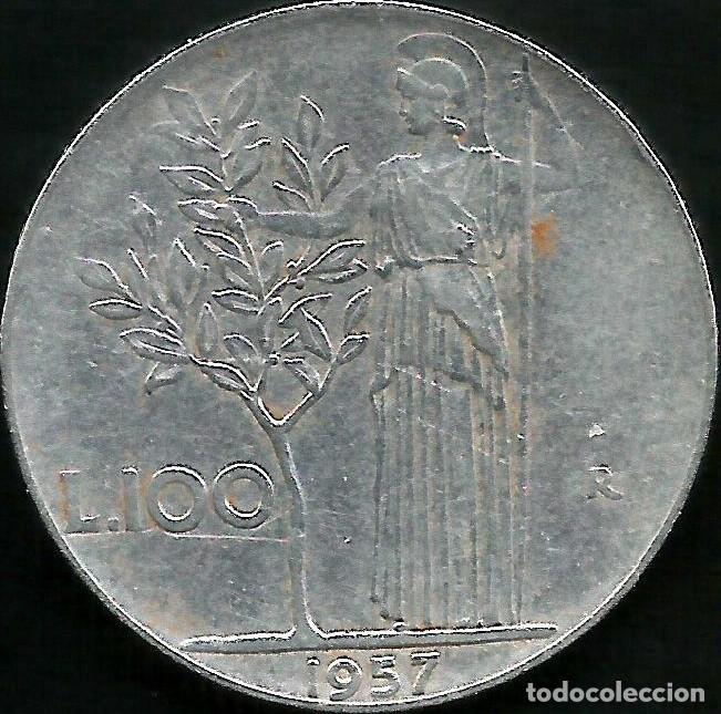 Monedas antiguas de Europa: ITALIA 1957 - 100 LIRE - KM 96.1 - CIRCULADA