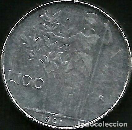 Monedas antiguas de Europa: ITALIA 1991 - 100 LIRE - KM 96.2 - CIRCULADA