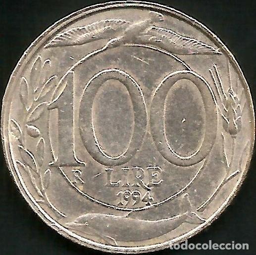 Monedas antiguas de Europa: ITALIA 1994 - 100 LIRE - KM 159 - CIRCULADA