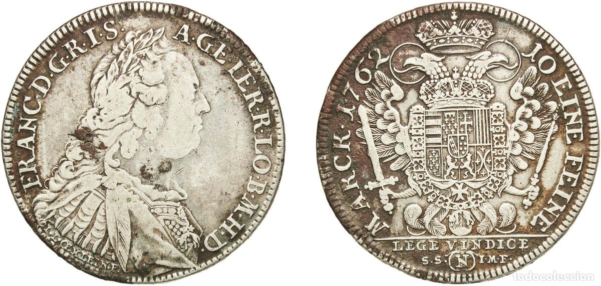 Monedas antiguas de Europa: Holy Roman Empire 1762 IMF SS 1 Thaler - Francis I Silver Nuremberg Mint 27.71g VF KM 333 C 74 Dav