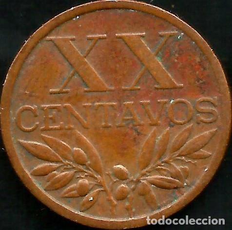 Monedas antiguas de Europa: PORTUGAL 1967 - 20 CENTAVOS - KM 584 - CIRCULADA