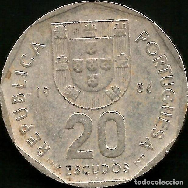 Monedas antiguas de Europa: PORTUGAL 1986 - 20 ESCUDOS - KM 634.1 - CIRCULADA