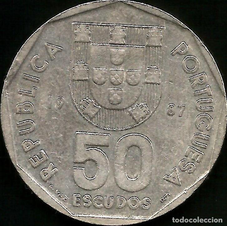 Monedas antiguas de Europa: PORTUGAL 1987 - 50 ESCUDOS - KM 636 - CIRCULADA