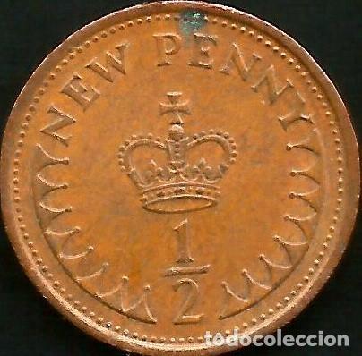 Monedas antiguas de Europa: REINO UNIDO 1971 - 1/2 PENNY - KM 914 - CIRCULADA