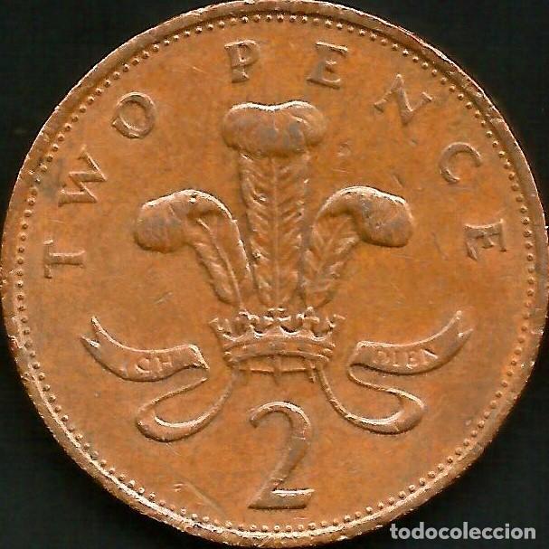 Monedas antiguas de Europa: REINO UNIDO 1989 - 2 PENCE - KM 936 - CIRCULADA