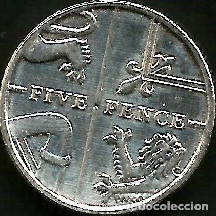 Monedas antiguas de Europa: REINO UNIDO 2012 - 5 PENCE - KM 1109d - CIRCULADA