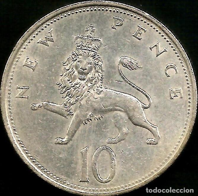 Monedas antiguas de Europa: REINO UNIDO 1968 - 10 PENCE - KM 912 - CIRCULADA