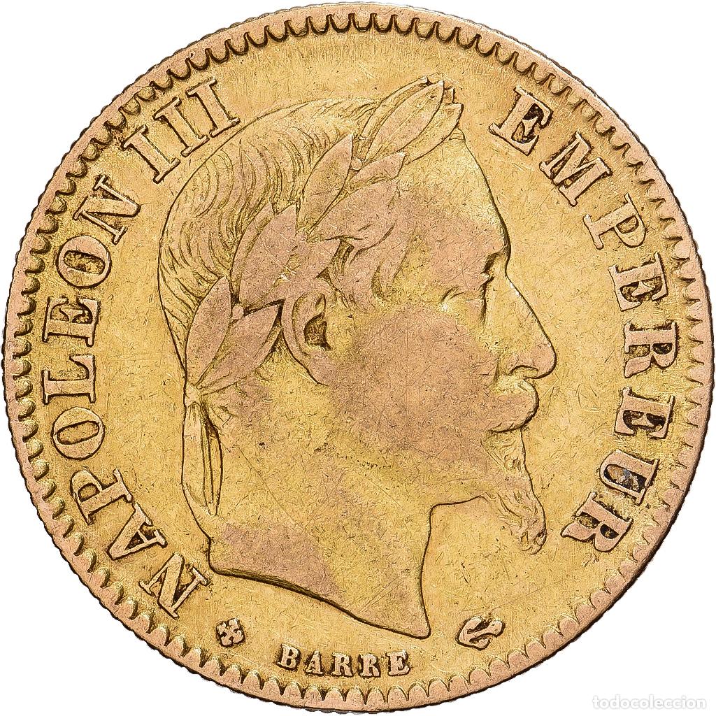 Monedas antiguas de Europa: [#1550723] Francia, Napoleon III, 10 Francs, 1864, Strasbourg, Oro, BC+, Gadoury:1015