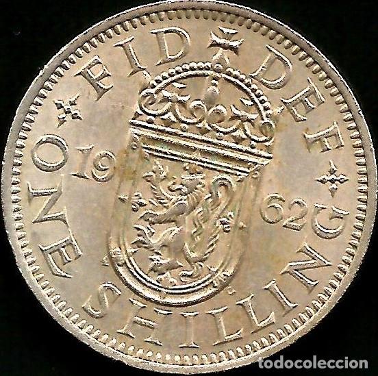 Monedas antiguas de Europa: REINO UNIDO 1962 - 1 SHILLING - ESCUDO ESCOCIA - KM 905 - CIRCULADA
