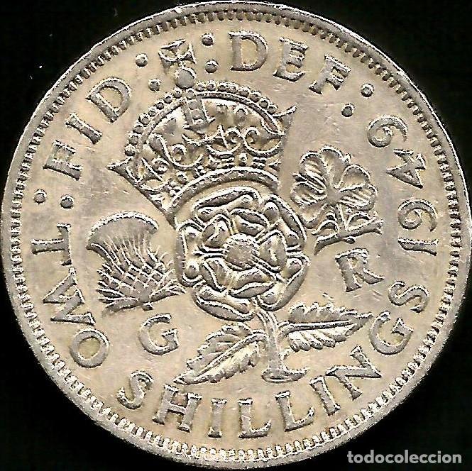 Monedas antiguas de Europa: REINO UNIDO 1949 - 2 SHILLINGS (FLORIN) - KM 878 - CIRCULADA