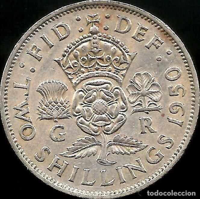 Monedas antiguas de Europa: REINO UNIDO 1950 - 2 SHILLINGS (FLORIN) - KM 878 - CIRCULADA
