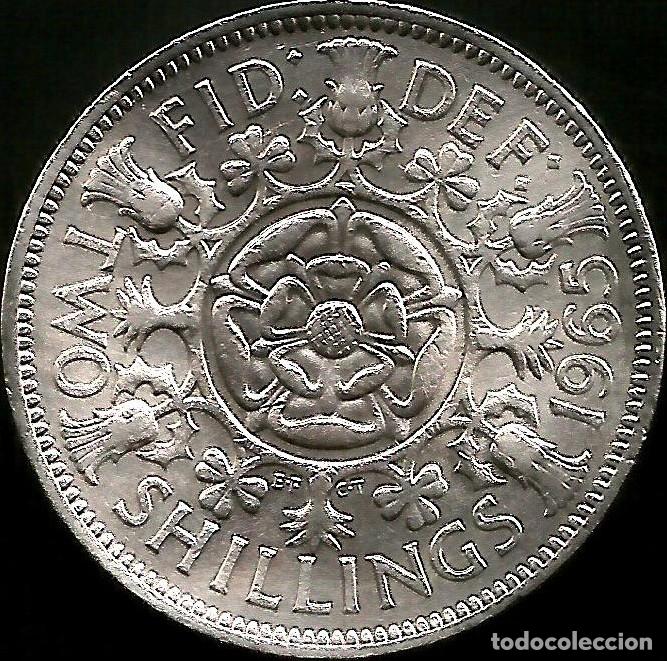 Monedas antiguas de Europa: REINO UNIDO 1965 - 2 SHILLINGS (FLORIN) - KM 906 - CIRCULADA
