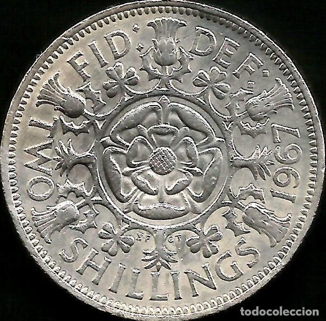 Monedas antiguas de Europa: REINO UNIDO 1967 - 2 SHILLINGS (FLORIN) - KM 906 - CIRCULADA
