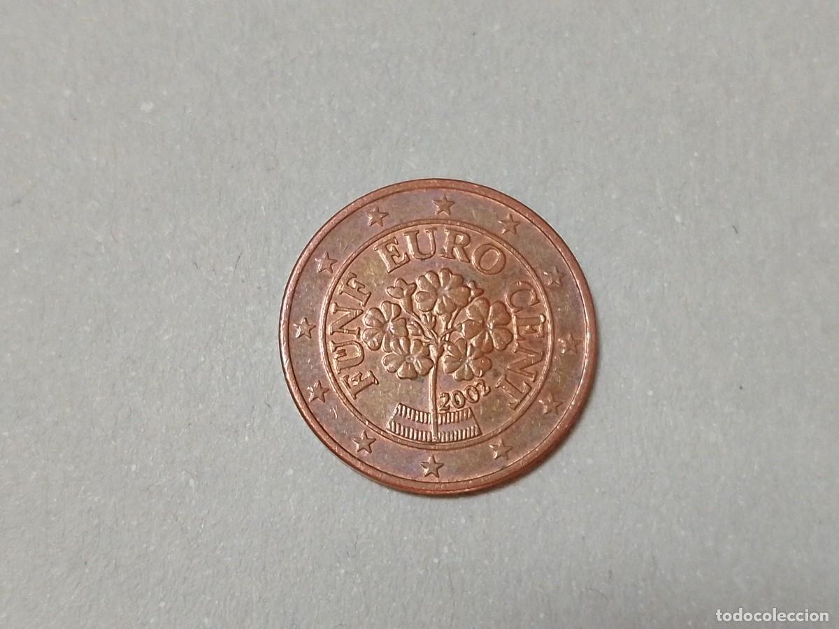 Monedas antiguas de Europa: Moneda 5 centimos de euro, Austria, a&ntilde;o 2002
