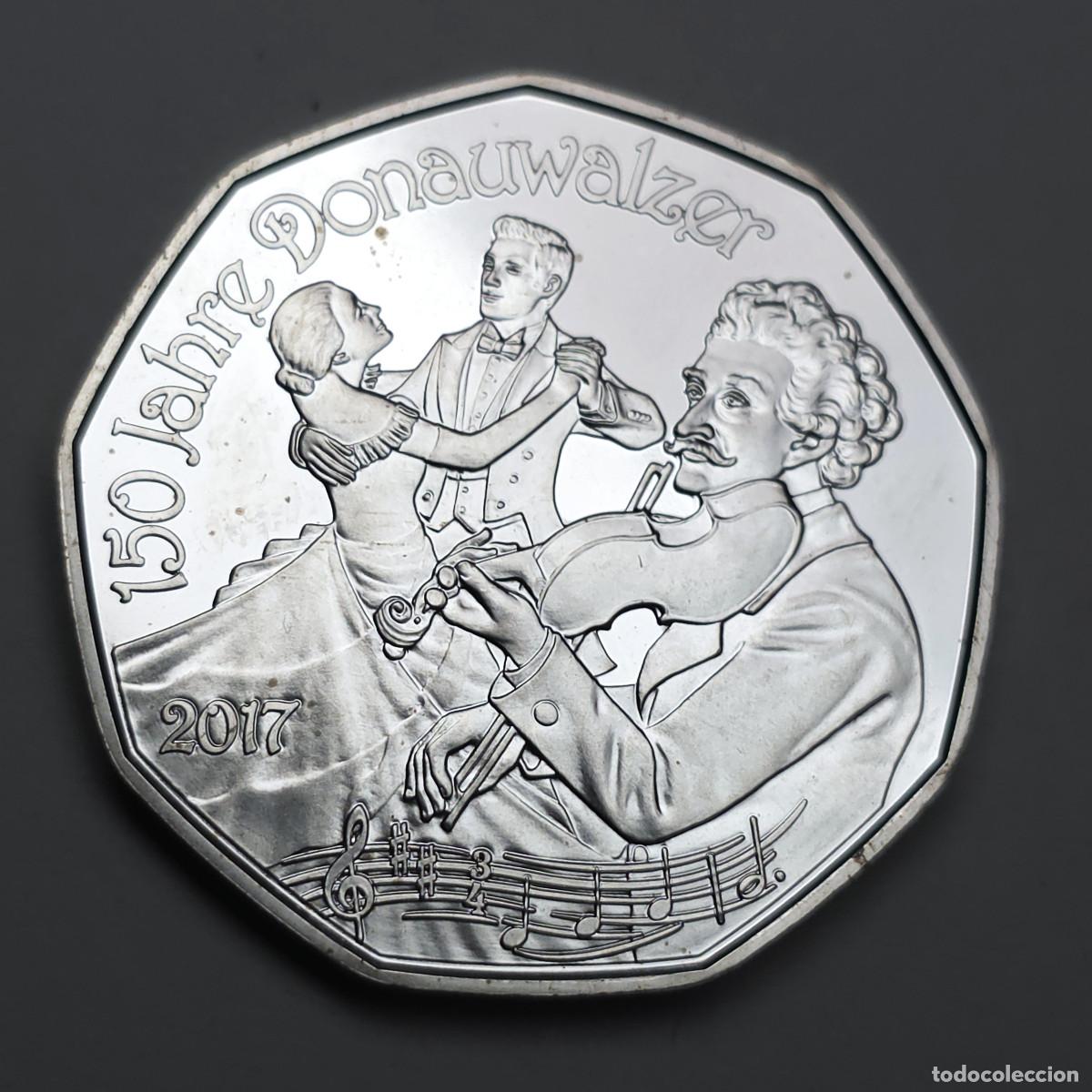 Monedas antiguas de Europa: MONEDA PLATA AUSTRIA 5 EUROS 2017 JAHRE DONAUWALZER 150 A&Ntilde;OS SC