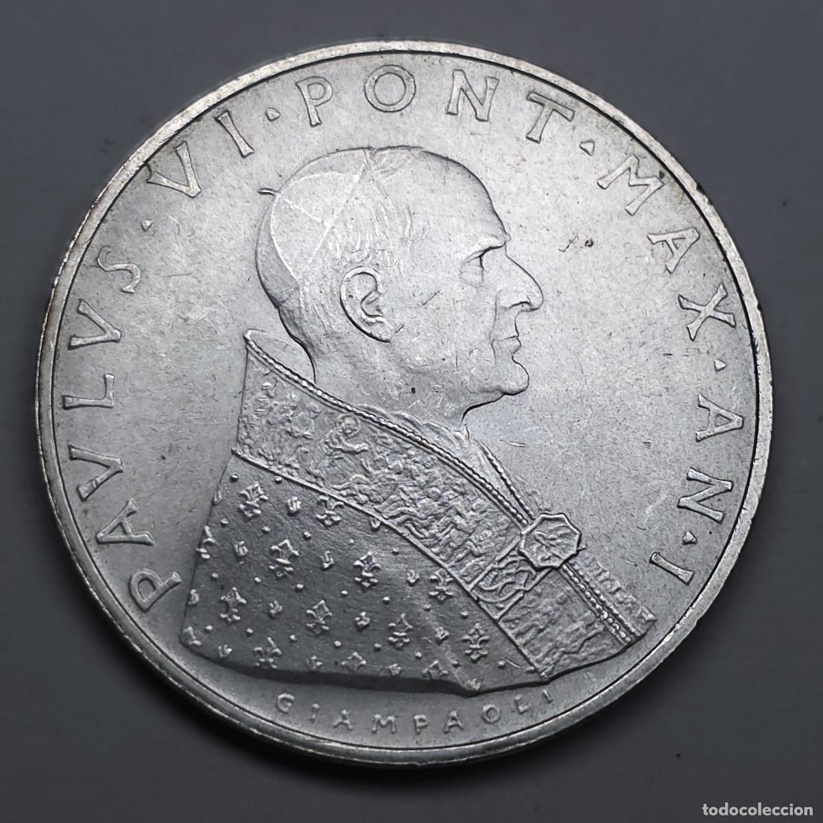 Monedas antiguas de Europa: MONEDA PLATA VATICANO 500 LIRAS 1963 PAULUS VI EBC