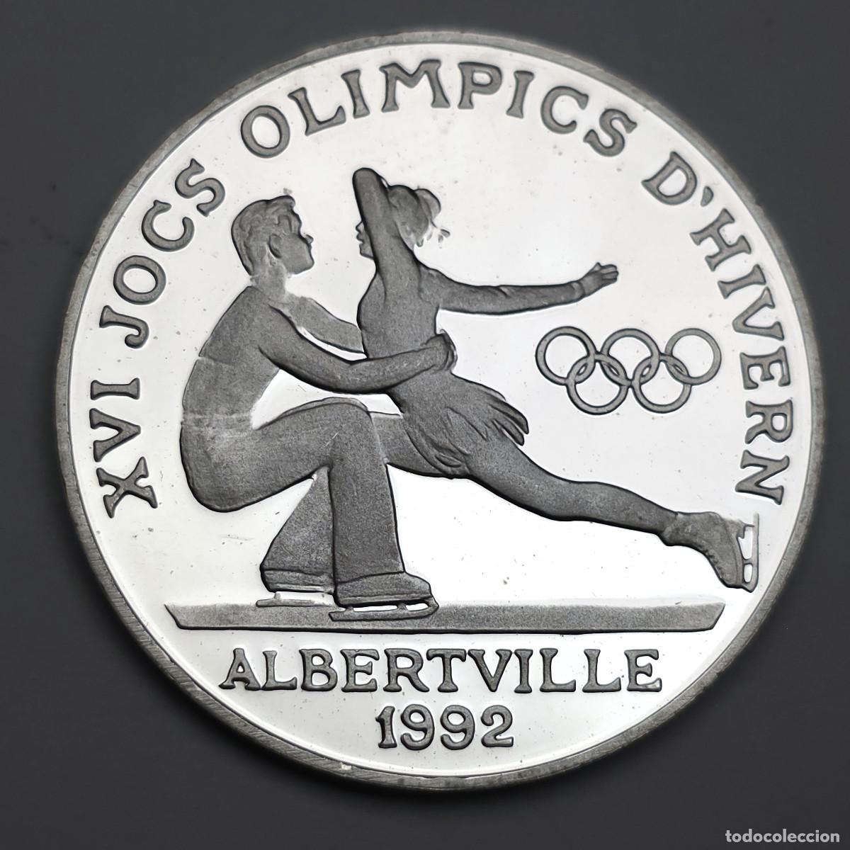 Monedas antiguas de Europa: MONEDA PLATA ANDORRA 20 DINERS 1988 OLIMPIADAS ALBERTVILLE '92 PROOF