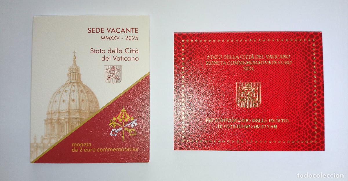 Monedas antiguas de Europa: Monedas 2 euro El Vaticano. 2024 Marconi y 2025 Sede Vacante