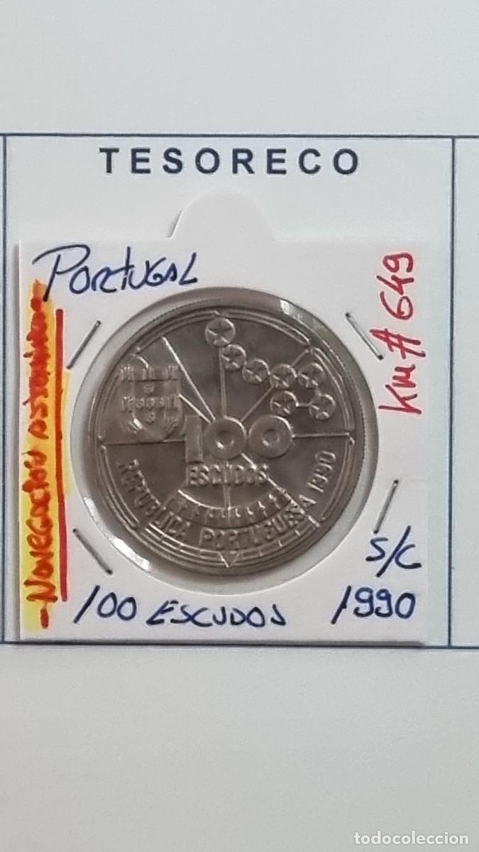 Monedas antiguas de Europa: PORTUGAL: MONEDA 100 ESCUDOS 1990 S/C &rdquo;Navegaci&oacute;n Astron&oacute;mica&rdquo; - KM#649 - Ref.: 044