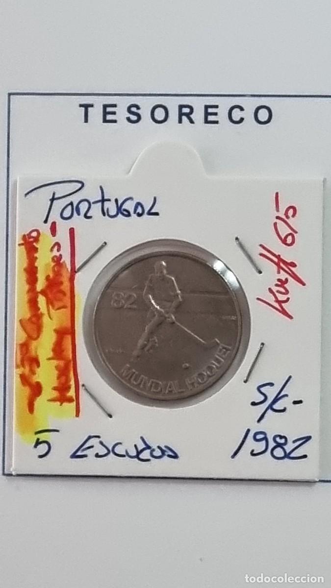 Monedas antiguas de Europa: PORTUGAL: MONEDA 5 ESCUDOS 1982 S/C &rdquo;25&ordm; Campeonato Hockey Patines&rdquo; - KM#615 - Ref.: 045