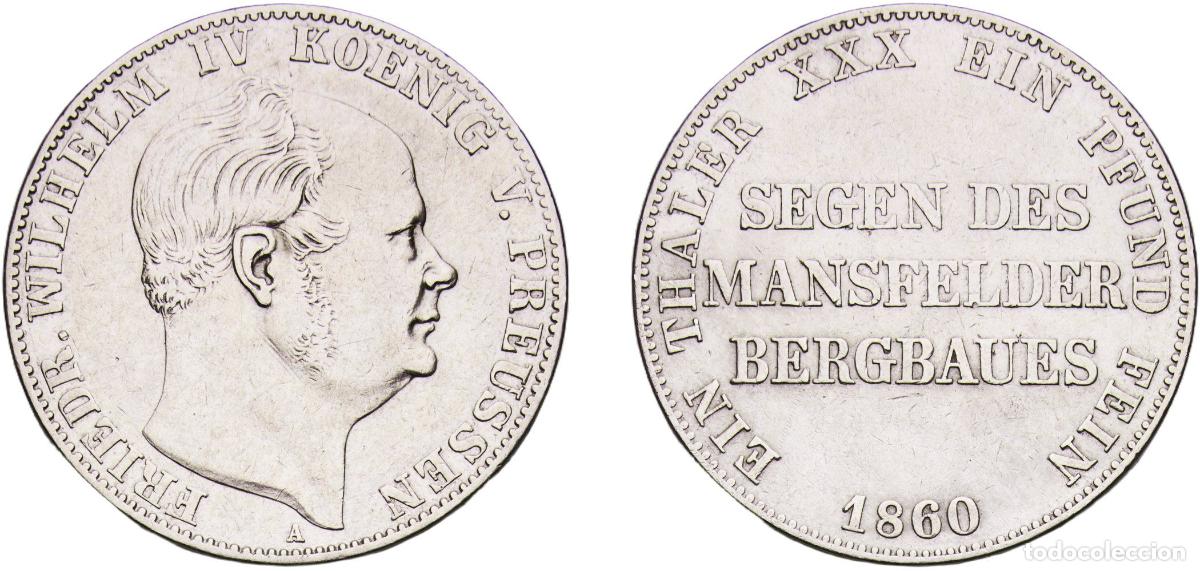 Monedas antiguas de Europa: Germany Kingdom of Prussia Kingdom of Prussia Second Empire 1860 A 1 Thaler - Frederick William IV