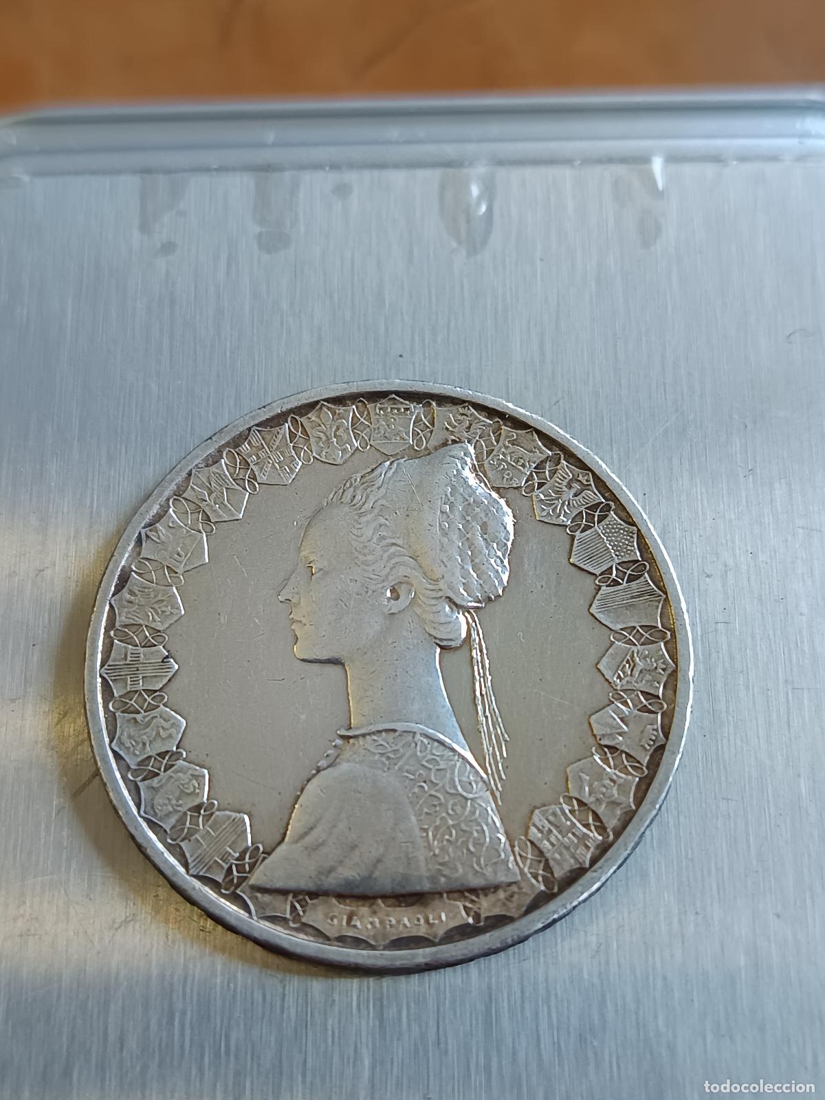 Monedas antiguas de Europa: MONEDA DE PLATA -L. 500 LIRAS DE LA REP&Uacute;BLICA ITALIANA 1961, 11 GRS.