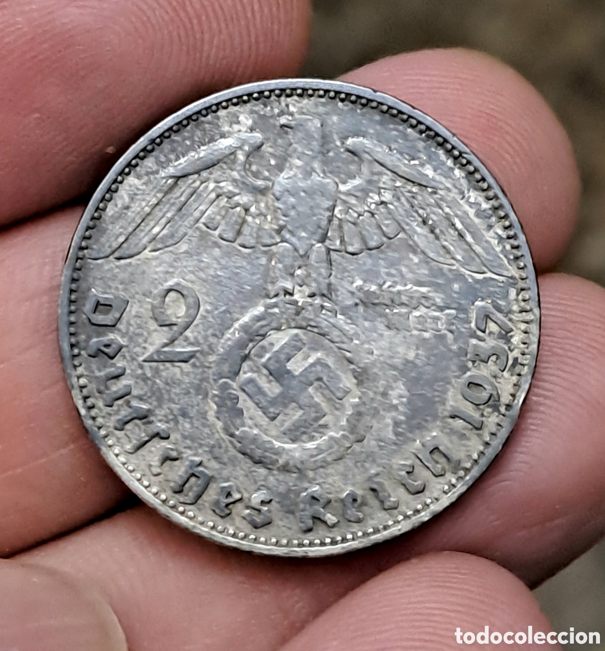 Monedas antiguas de Europa: Alemania Tercer Reich 2 Marcos 1937 D