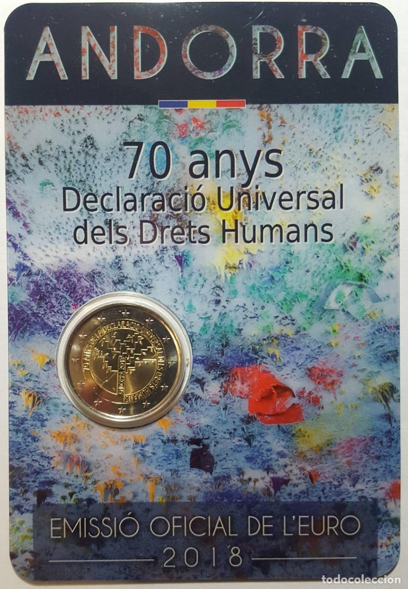 Monedas antiguas de Europa: Andorra 2018 - Cartera 2&euro; - 70 aniversario de la Declaraci&oacute;n de Derechos Humanos