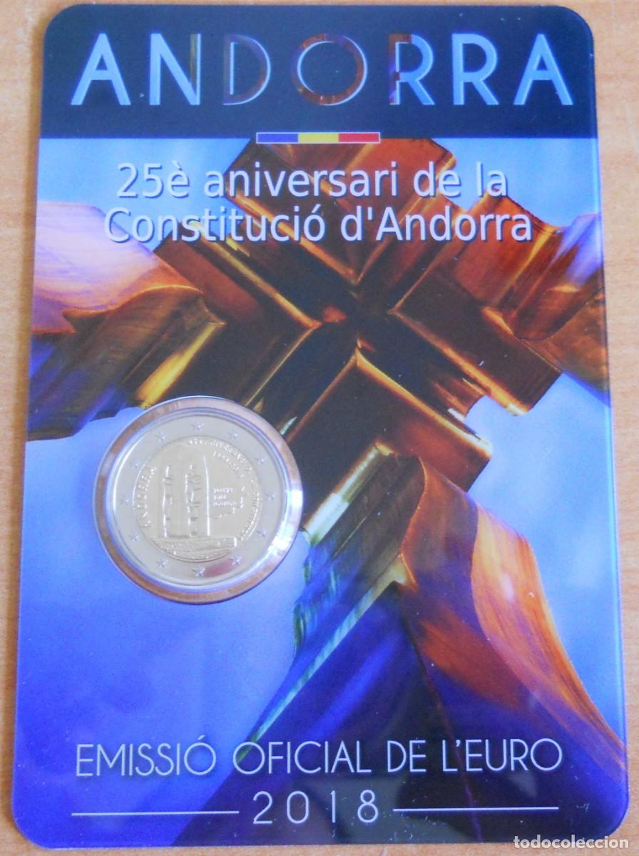 Monedas antiguas de Europa: Andorra 2018 - Cartera 2&euro; - 25&ordm; Aniversario de la Constituci&oacute;n de Andorra